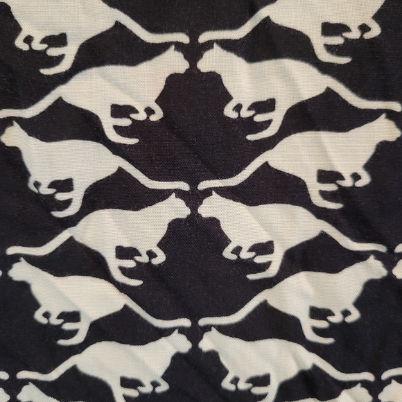 H&M Black White Cat Print Long Sleeve Dress - Picture 2 of 8